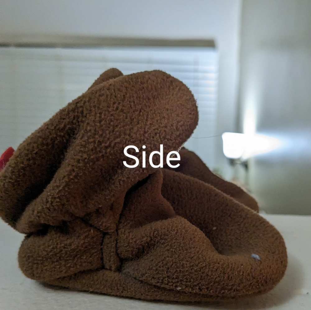 3-6 month  brown baby boots